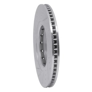 Acura ILX Brake Rotor (1) - Front Right - R1 Concepts - Drilled & Slotted - Silver - `16-`22